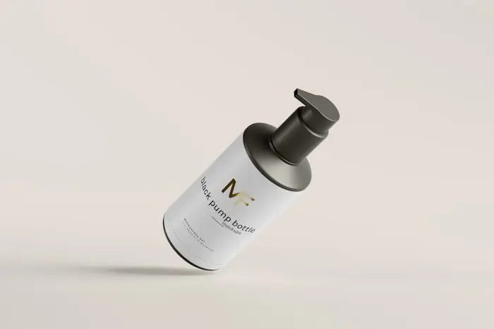 An unlabelled white bottle with a black cap.